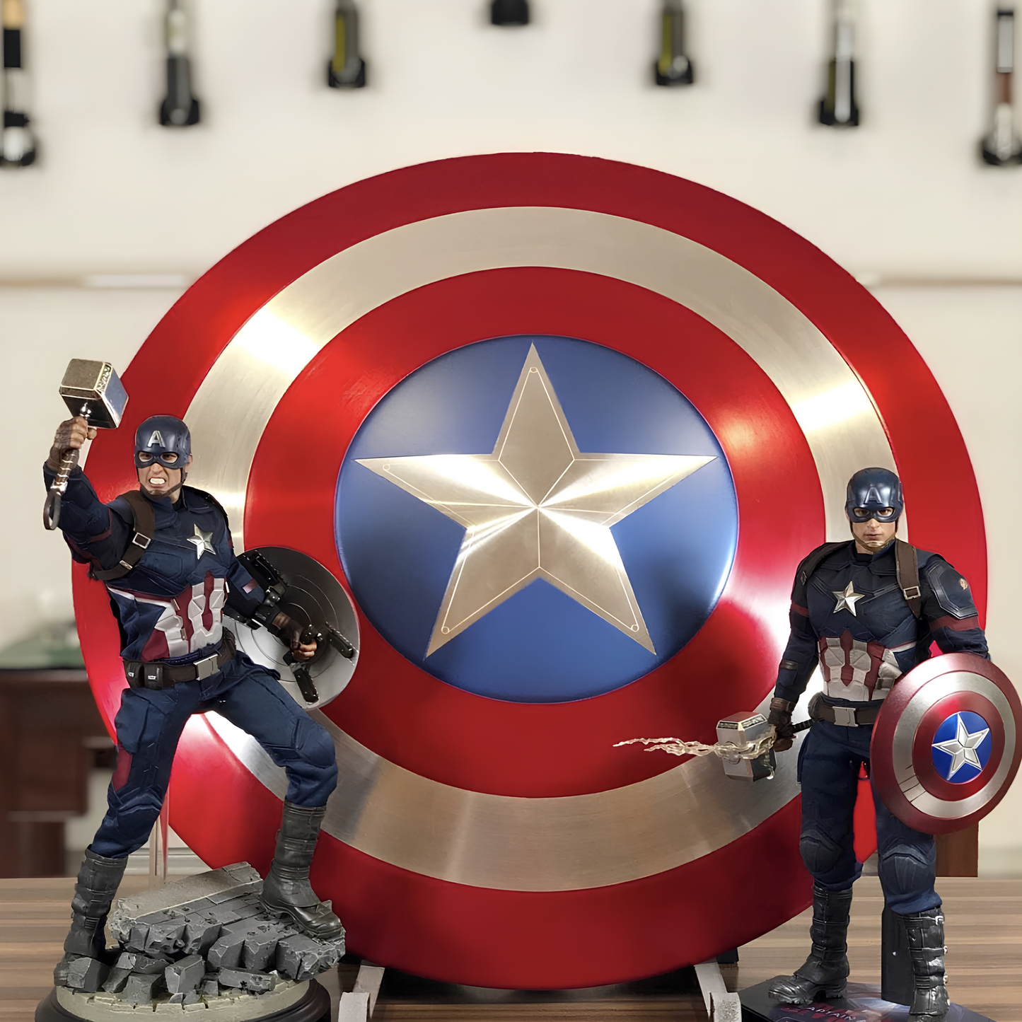 RÉPLIQUE À L'ÉCHELLE 1:1 DU BOUCLIER DU FIRST AVENGER
