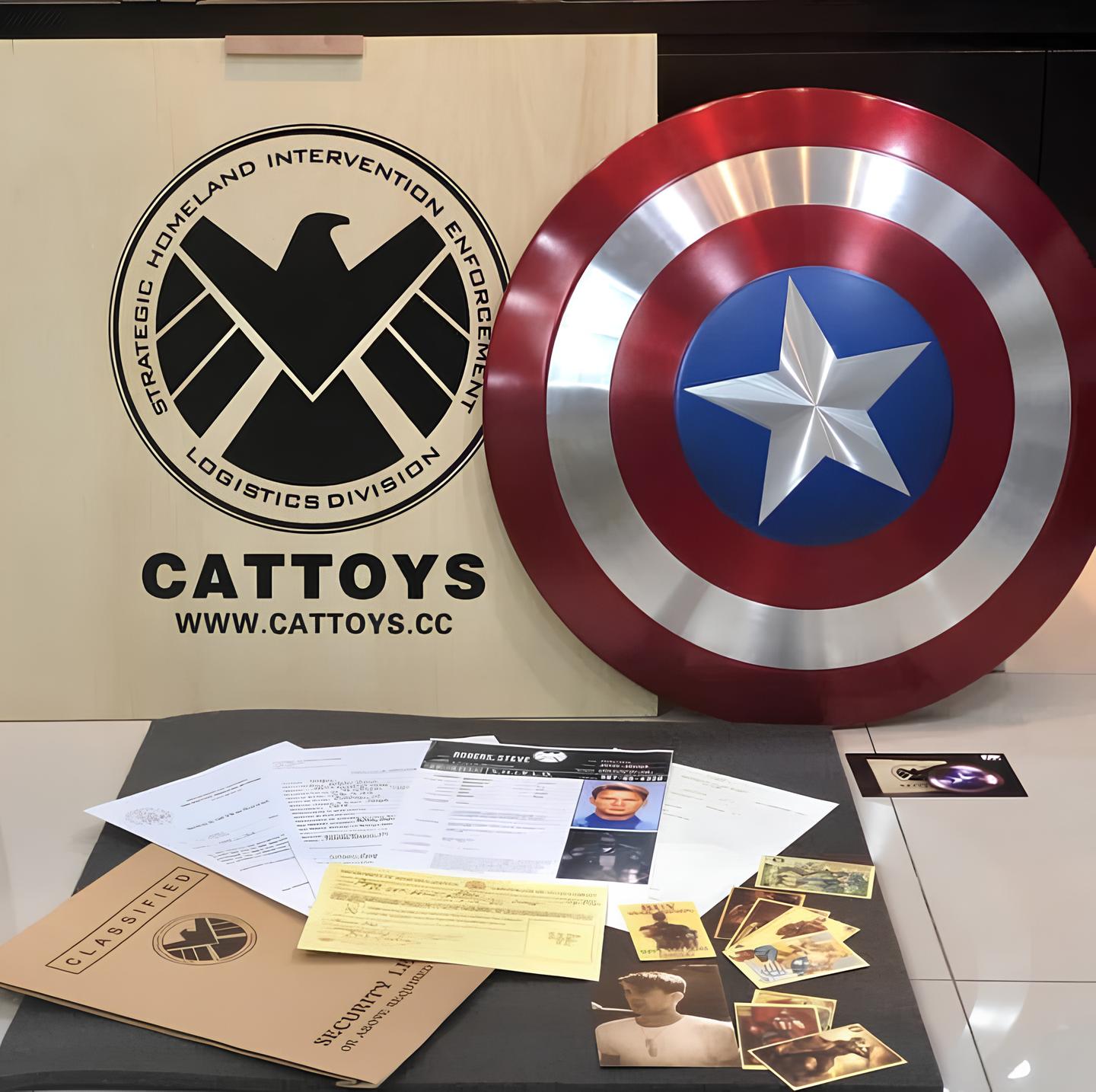 RÉPLIQUE À L'ÉCHELLE 1:1 DU BOUCLIER DU FIRST AVENGER