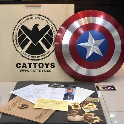 RÉPLIQUE À L'ÉCHELLE 1:1 DU BOUCLIER DU FIRST AVENGER